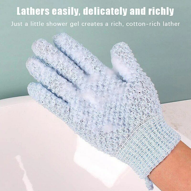 Rękawice kąpielowe prysznic domowy szorowania ręczników żel do mycia ciała zaopatrzenie domu elastycznej rękawice do sprzątania kąpielowej