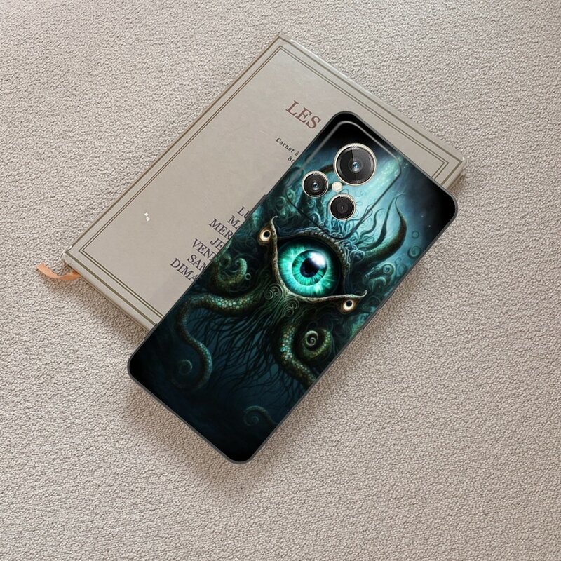 Fashion Cthulhu Mobile Cell Phone Case for Realme GT 2 9i 8i 7i Pro X50 X2 C35 C21 C20 C11 C3 Black Soft Phone Cover Funda