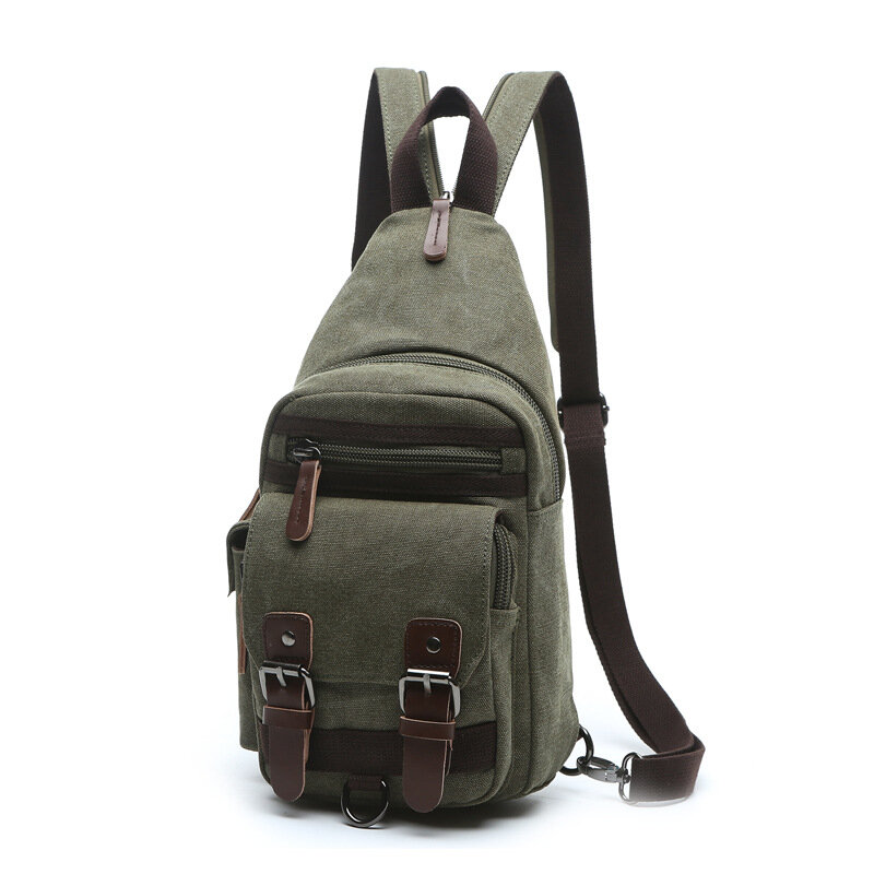 2023 New Fashion Leisure High Quality Canvas Crossbody Backpack Outdoor Travel Sports Men's and Women's One Shoulder Chest Bag