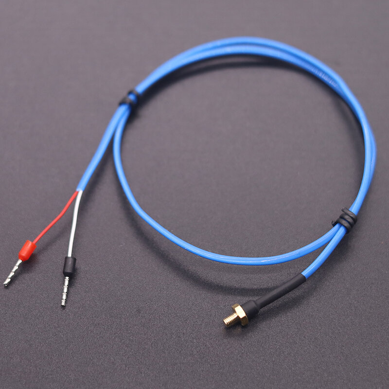 Sensor suhu printer 3D M3 M4 sekrup 0 ~ 260 Celcius termokopel dengan kawat kabel PTFE biru