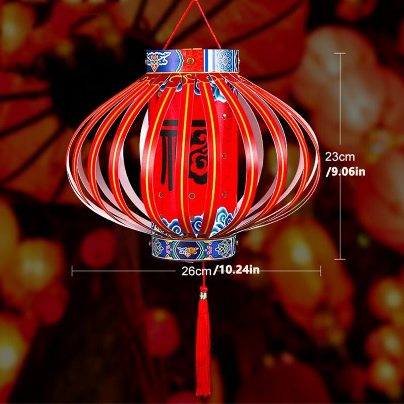 Veel Geluk Nieuwjaar Papier Lantaarn Handheld Handgemaakte Partij Gloeiende Lantaarn Gloeiende Paraplu Chinese Lantaarn Diy Hanfu Accessoires