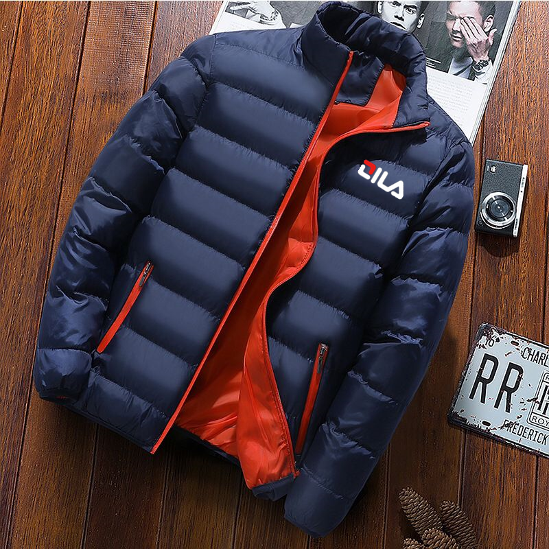 남성용 스탠딩 넥 코튼 재킷, 경량 코튼 코트, 컬러풀한 따뜻한 상의, M-5XL 겨울 신상
