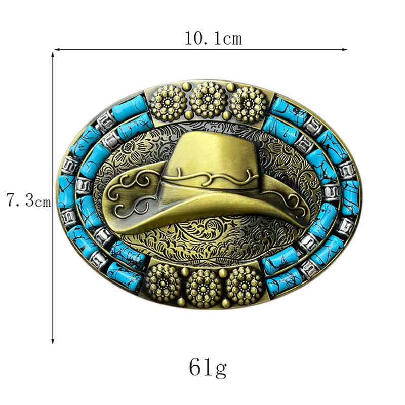 Cowboy hat and belt buckle Western style