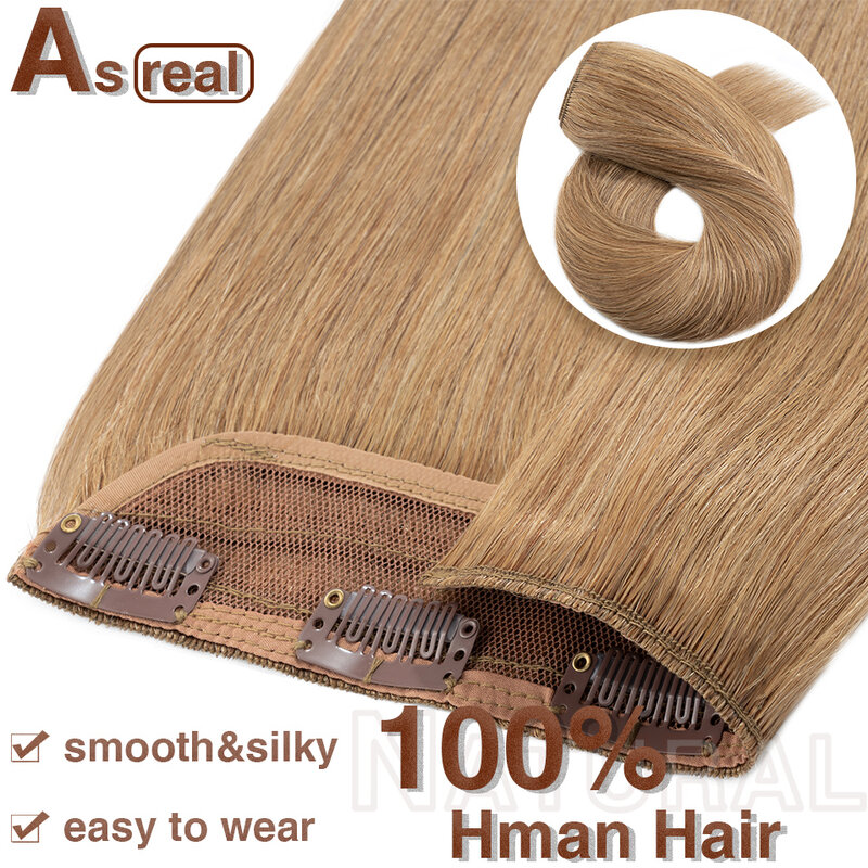 S-noilite 40-60g Clip in Haar verlängerungen menschliches Haar 22 Zoll natürliche Verlängerung Haars pange 3/4 voller Kopf natürliches Haar gesunder Schwanz
