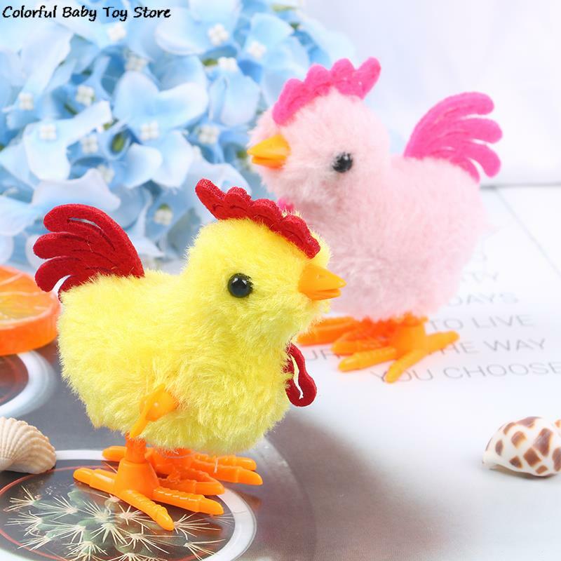 Cute Plush Wind Up Chicken Kids Educational Toy Clockwork Jumping Walking Chicks Toys For Kids Baby Gifts