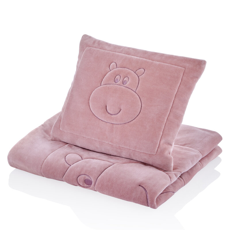 Cobertor acolchoado de veludo colorido rosa