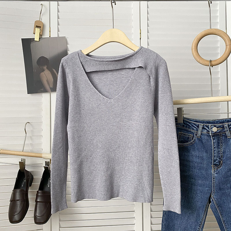 Pearl Diary-suéter de cuello alto para mujer, Jersey elástico ajustado de manga larga, básico Simple coreano, Color sólido, novedad de otoño