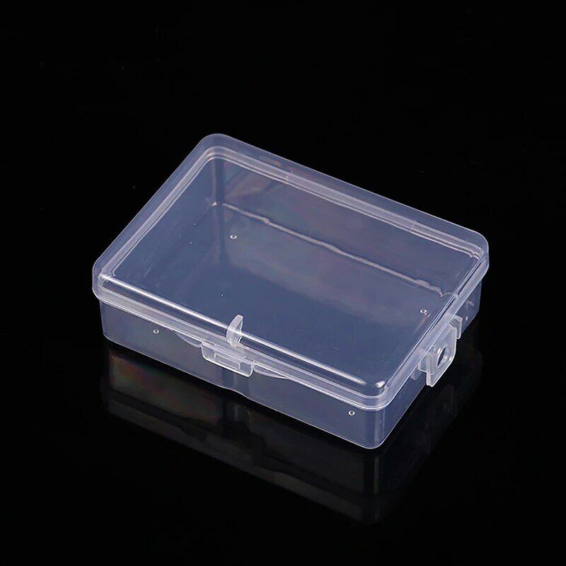 1PC Transparent Plastic Cosmetics Hardware Parts Jewelry Storage Case Container Packaging Box For Earrings Rings Box Holder Case