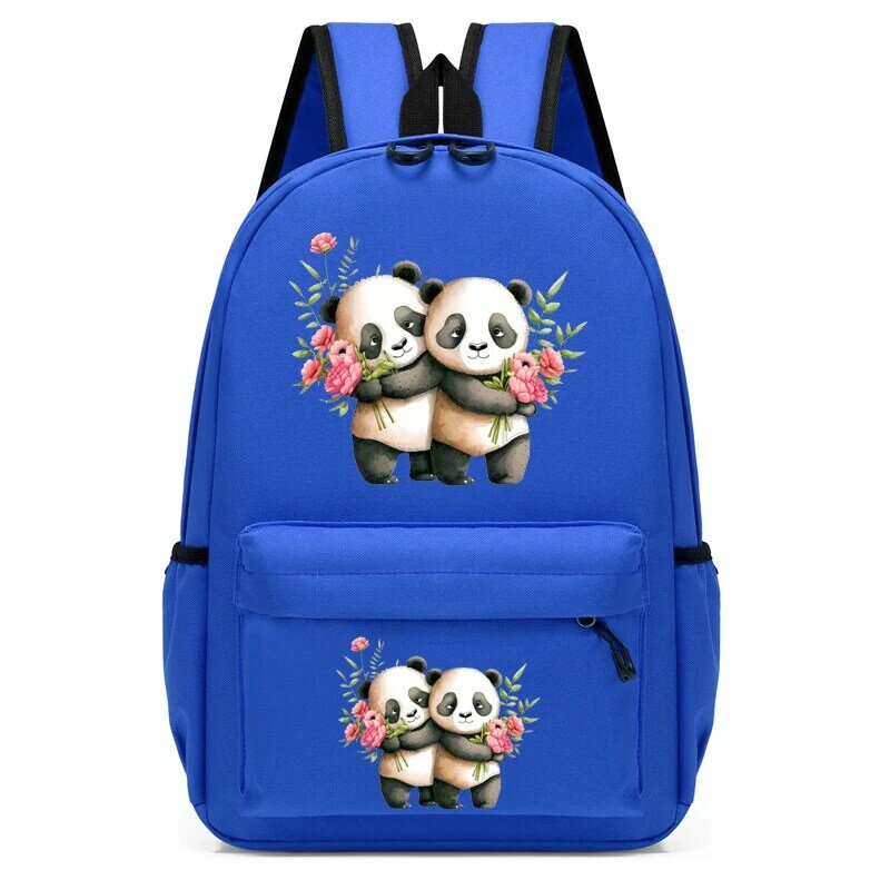 Plecak dla dzieci Panda z kwiatami plecak do przedszkola dzieci Anime bookback dziewczęcy plecak podróżny szkolna torba plecak tornister studencki