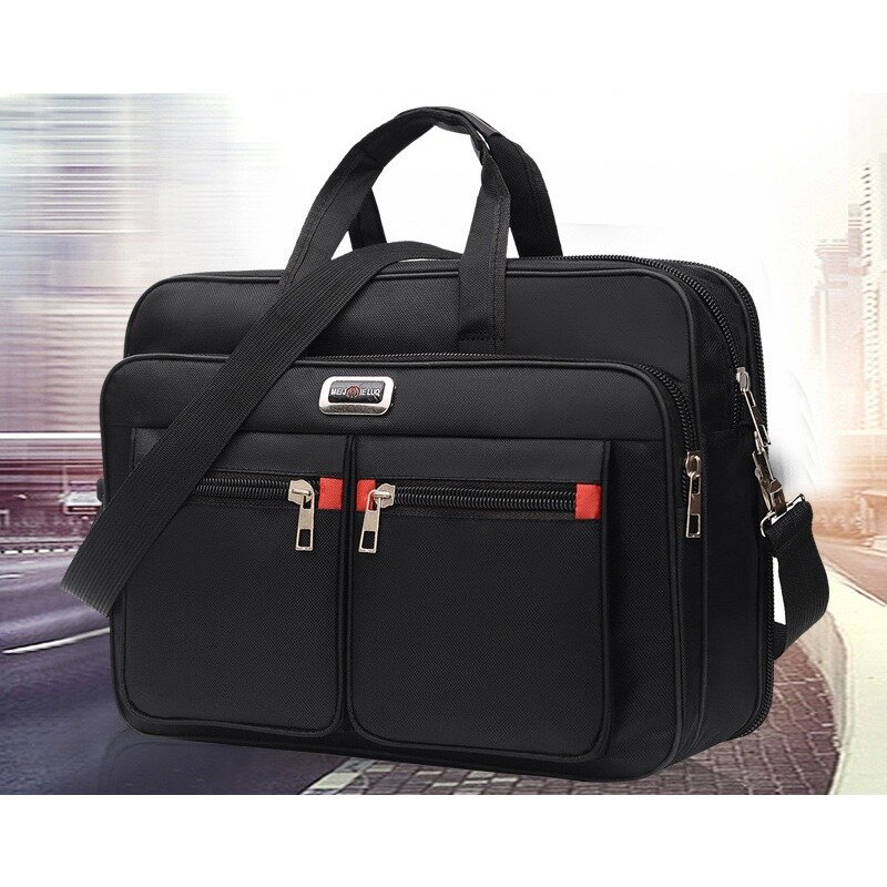 Tas koper pria multifungsi, tas kantor Laptop kapasitas besar modis untuk pria