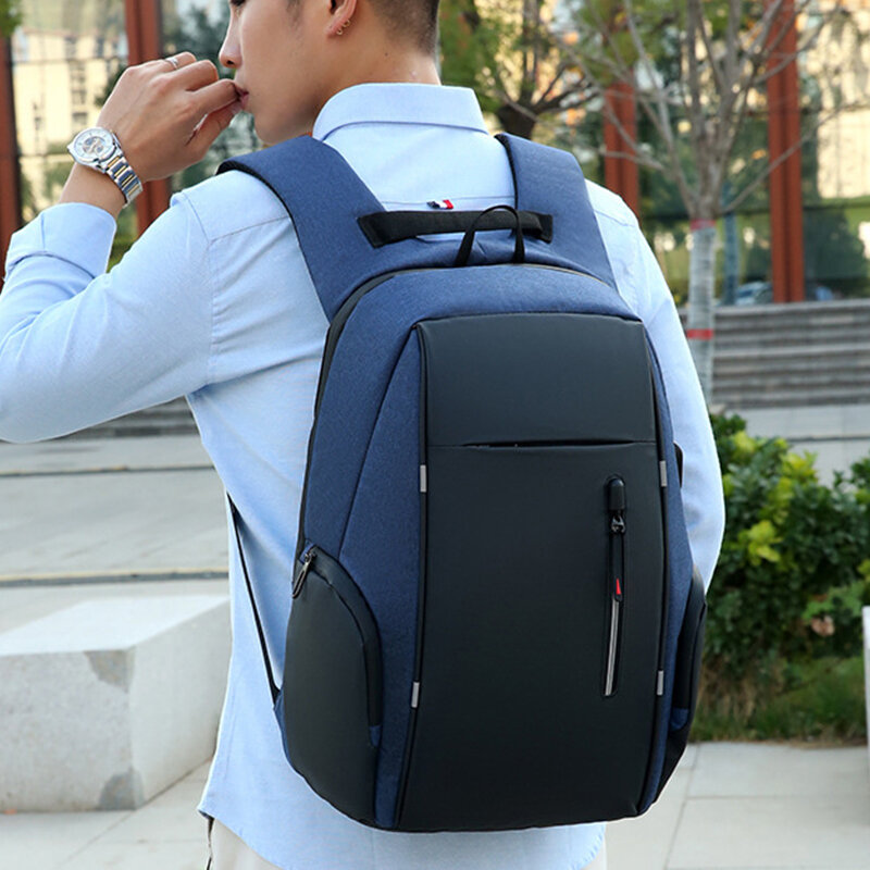 Odblaskowe męskie 15.6 Cal plecak na laptopa USB wodoodporny notes Business Travel School torby plecak dla mężczyzn kobiet kobieta