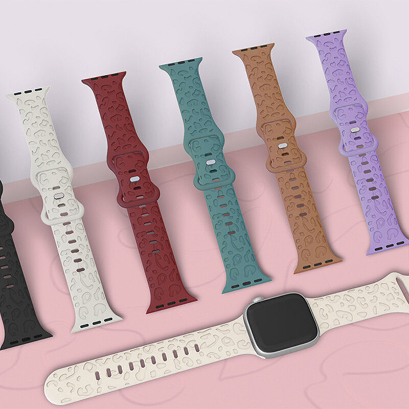 Apple Watch用ブレスレット,刻印された時計バンド,iwatchシリーズウルトラ,2, 7,se,9,6,8,5,45mm, 44mm, 42mm, 41mm 40mm, 49mm, 38mm, 40mm
