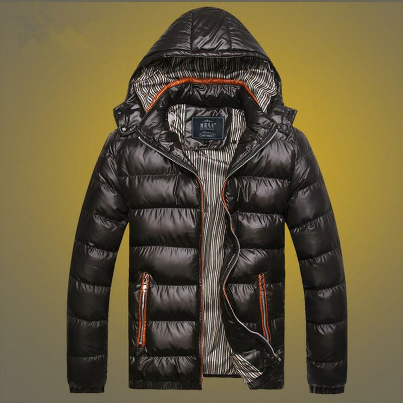 Sudadera con capucha para hombre, abrigo de algodón acolchado con bolsillos calientes, a prueba de frío, ropa de calle para Otoño e Invierno