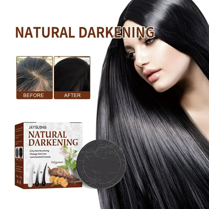 Szampon Grey & Black & Thick Hair Fallopia Multiflora Shampoo - He Shou Wu Extract Shampoo, Polygonum Shampoo Bar Reverse Grey Hair