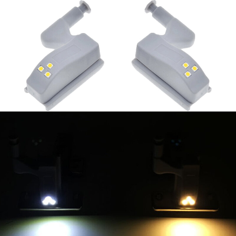Lampu Lemari Dapur 10 Buah/Set Lampu Engsel Dalam LED Lampu untuk Lemari Pakaian Kamar Tidur Lampu Lemari Bawah Kabinet