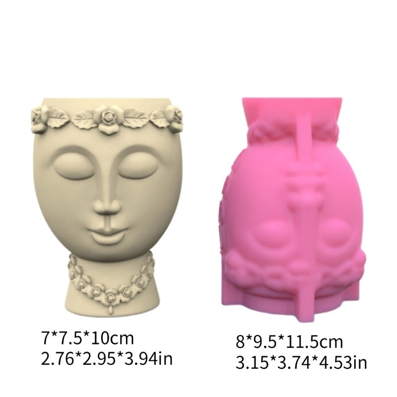Formy do doniczek kształt twarzy DIY soczyste formy wazonów do donic sukulenty F19D