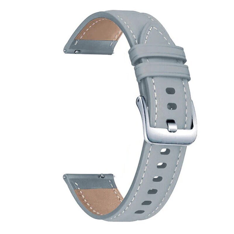 Pulseira de couro para Samsung Galaxy Watch, pulseira para Samsung Galaxy Watch 5, Pro, 45, 4, 44mm, 40mm, Active 2, S2, Sport, 3, 41, 42mm, 20 milímetros