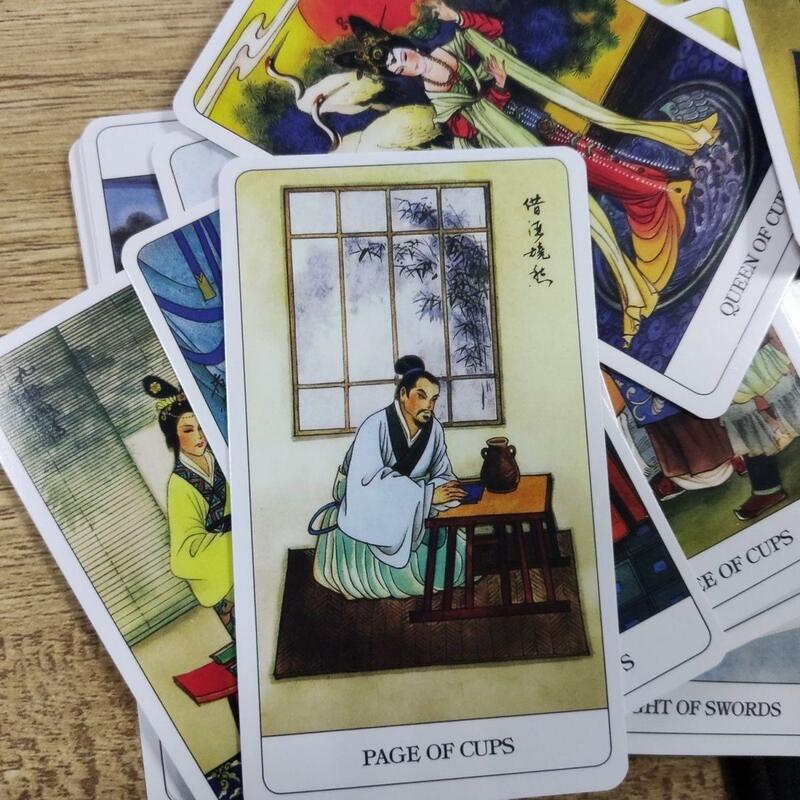 Juegos de cartas de Tarot chino, 10,3x6cm