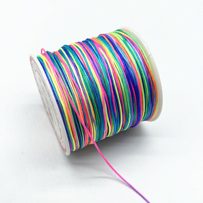 10メートル0.8ミリメートル1.0ミリメートルナイロンコード糸中国結マクラメコードブレスレット編組文字列diyタッセルビーズシャンバラ糸