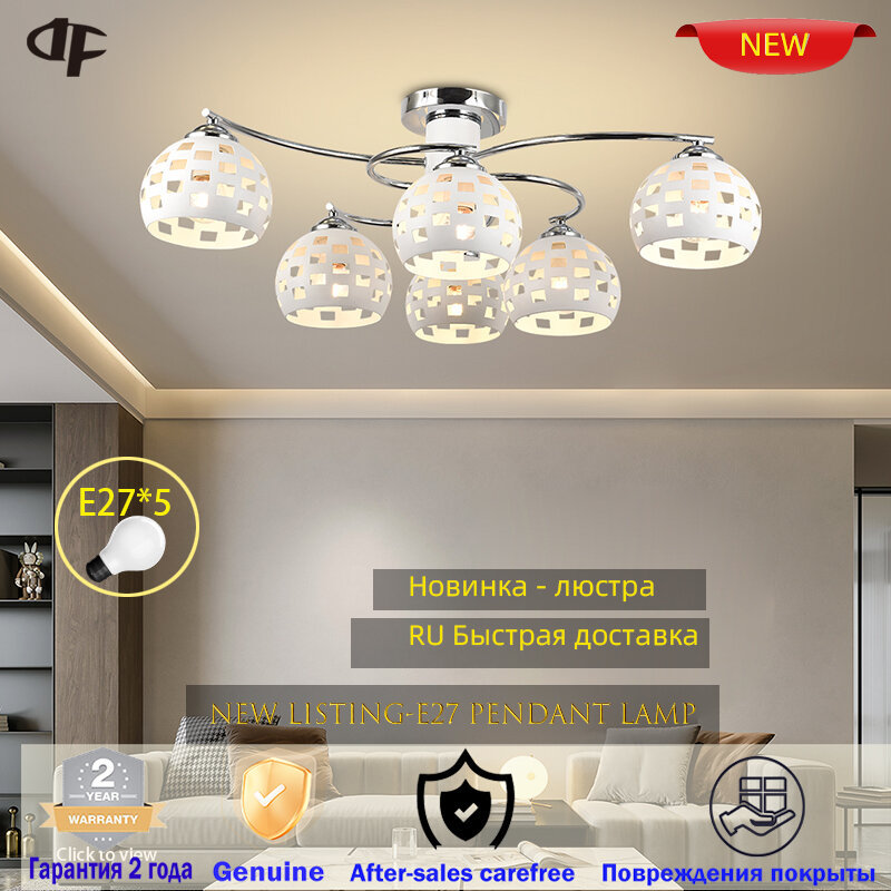 Candelabro LED escandinavo para sala de jantar, Luminária decorativa, Iluminação doméstica, Sala de estar, Cozinha, Estudo, Quarto