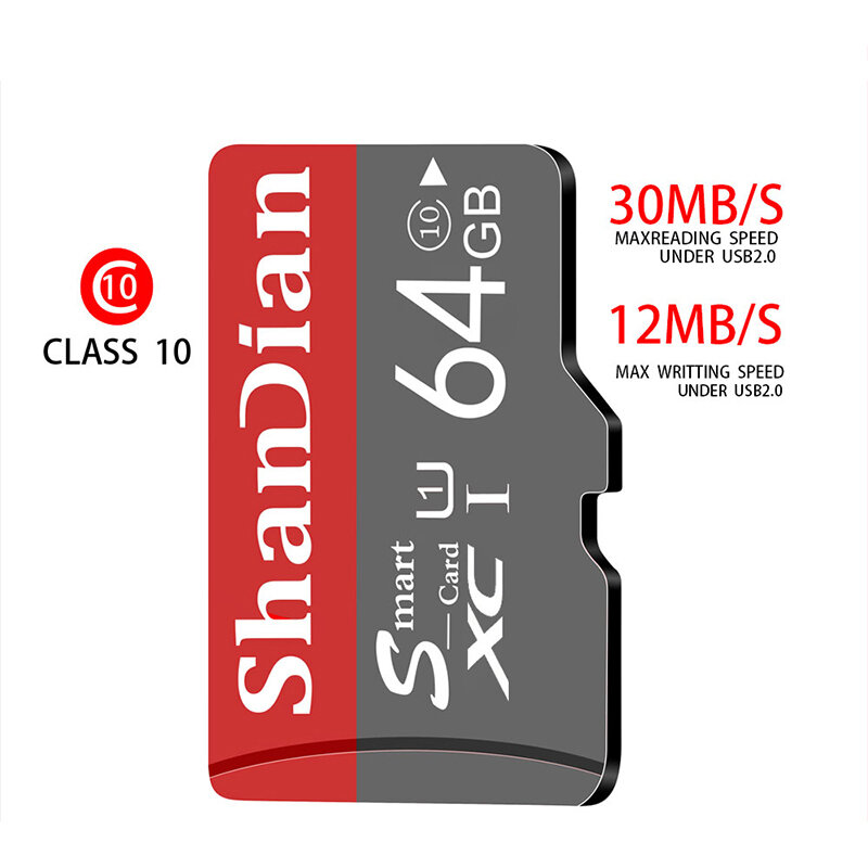 Carte mémoire Mini SD haute vitesse d'origine, carte Flash TF pour smartphone, caméra de surveillance, 64 Go, 4 Go, 8 Go, 16 Go, 32 Go, 128 Go, 256 Go
