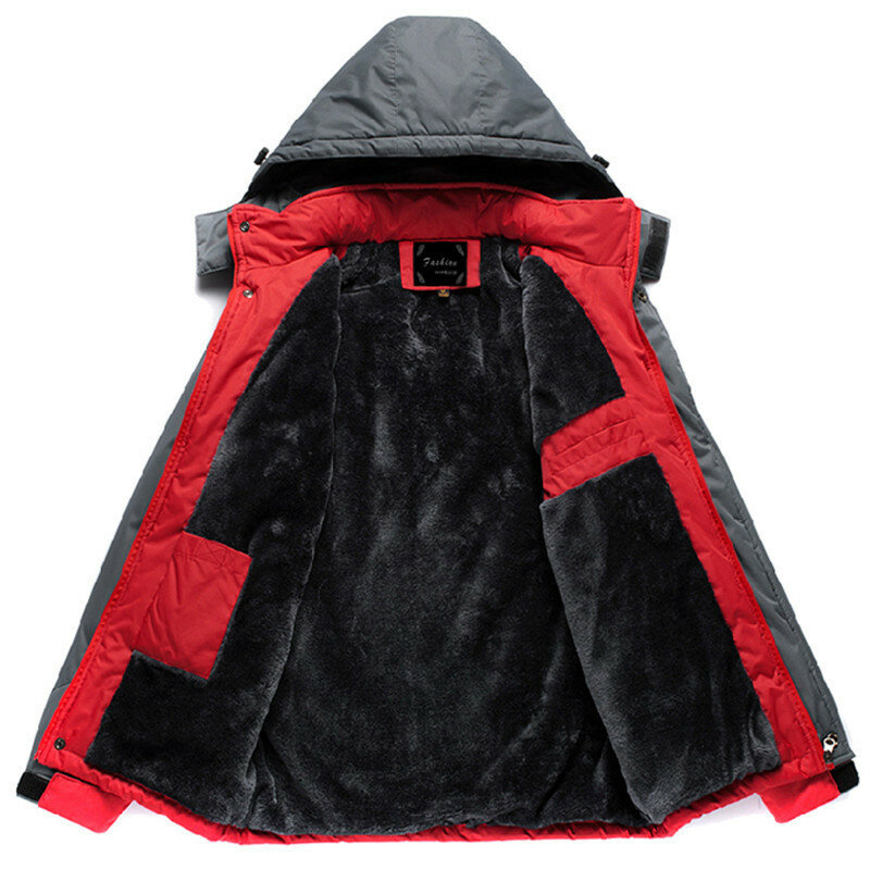 Abrigo de plumón de terciopelo grueso para hombre, chaqueta impermeable de alta calidad, a prueba de viento, invierno, 2023