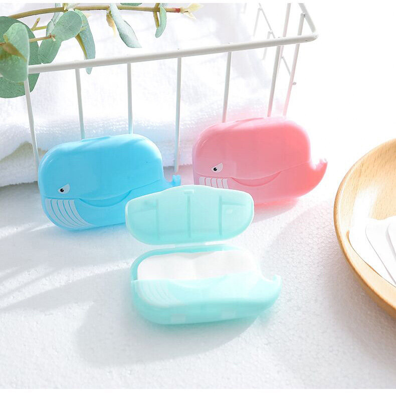 Baru Kotak Cuci Tangan Portabel Perjalanan Luar Ruangan Sabun Kertas Lembaran Potongan Aroma Kotak Berbusa Kertas Sabun Mini