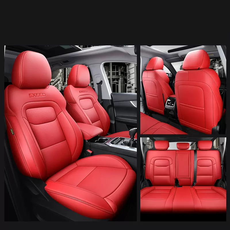 غطاء مقعد سيارة مناسب خصيصًا لشيري تيجو 8 تيجو 7 4 برو ، مجموعة محيطية كاملة لـ Exed VX LX TXL ، جلد متين عالي الجودة