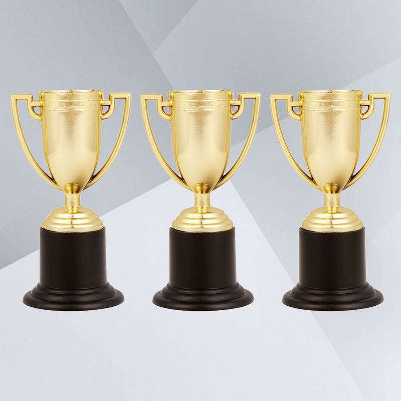 6 copas decorativas para premios de piezas, trofeo ligero y duradero para niños, premios para favores de fiesta, accesorios, premios y premios