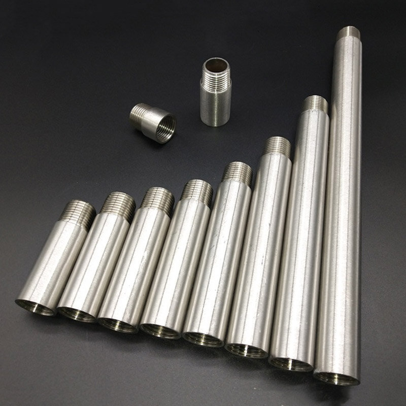 1/8" 1/4" 3/8" 1/2" 3/4" 1" 1.2" 1.5" 2" Male x Female Thread Extension Tube L=3-50cm 304 Stainless Steel Pipe Fitting Connector