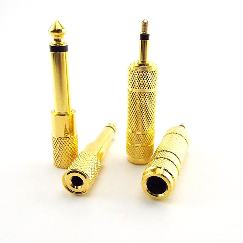 6.5Mm Female Ke 3.5Mm Male Jack 3.5 Female Ke 6.35Mm Male Plug Mono Audio MIC Adapter Converter Aux Kabel Gold Plated S1