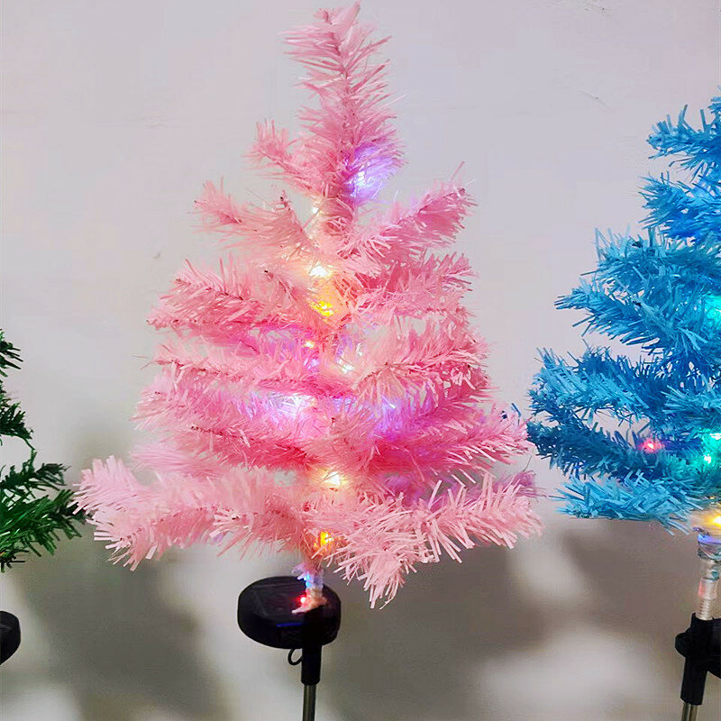 Lampada solare per albero di natale decorazione natalizia giardino prato illuminazione multicolore lampada per paesaggi all'aperto luci Decorative per Festival