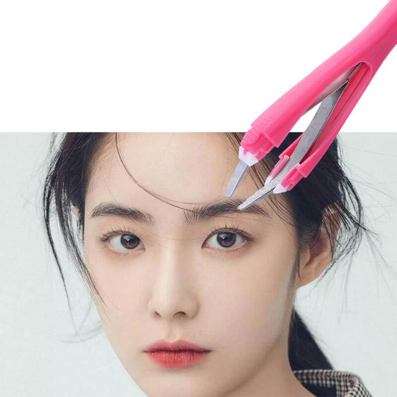 Professional Hair Removal Slant Tip Eyebrow Trimming Eyebrow Pinch Makeup Tool Automatic Eyebrow Tweezer Clip Clamps