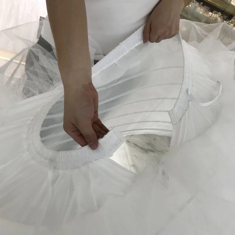 กระโปรงชั้นในสำหรับงานแต่งงานของเจ้าสาวกระโปรงลายเมฆเสื้อปอนโชประสิทธิภาพ2เส้นด้ายปรับได้7เส้น
