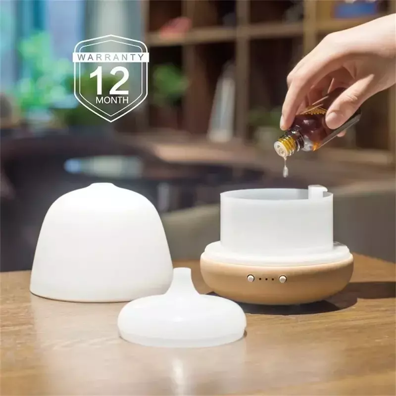 Oil Diffuser Handmade Ceramic Portable Essential Beech And Portcelain Ultrasonic Aromatherapy Humidifier Air Freshener for Home