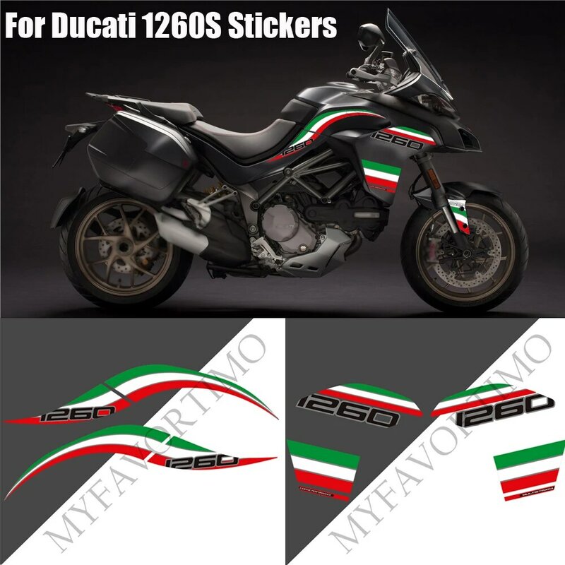 Motorfiets Gas Stookolie Kit Knie Kuip Spatbord Beschermer Stickers Stickers Tank Pad Grepen Voor Ducati Multistrada 1260S