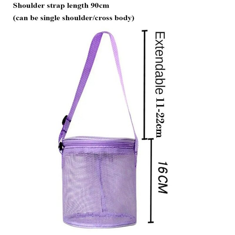 Tas jala besar 16*15cm tas cangkang 5 warna kualitas tinggi tas piknik tas pendingin pantai tas penyimpanan luar ruangan