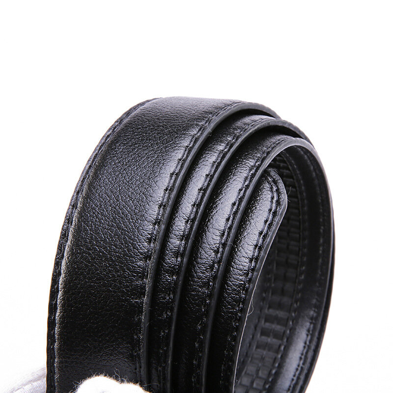 Cinturón de Metal con hebilla automática para hombre, correa de cuero de alta calidad para pantalones vaqueros, para negocios, trabajo, informal, de marca de lujo