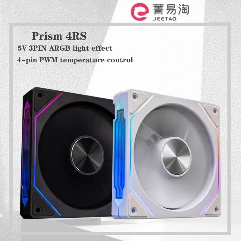 Prisma 4RS ARGB kipas CPU 120mm desain cermin tak terbatas 5V 3PIN lampu Motherboard Sync 4PIN PWM casing kipas pendingin
