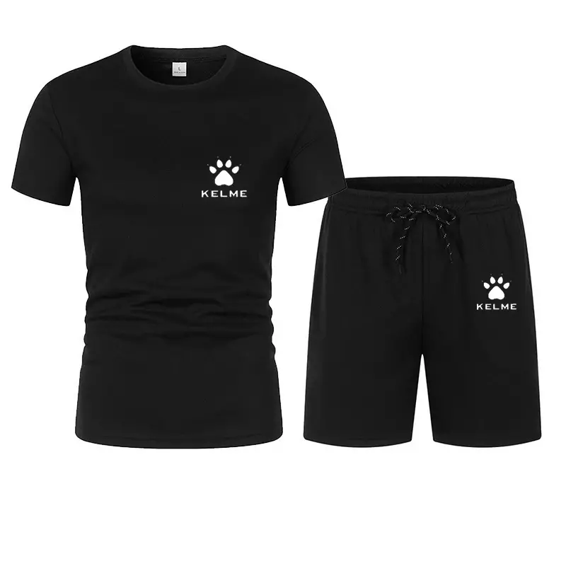 Combinaison de sport de plein air à la mode pour hommes, T-shirt à manches courtes et objectifs, mode décontractée, respirant, populaire, été, 2 pièces