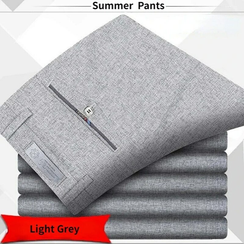 Wysokiej jakości męskie spodnie garniturowe klasyczne letnie spodnie wiosenne wysokiej talii jesienne spodnie biznes swobodne spodnie Dropshipping Gozbkf