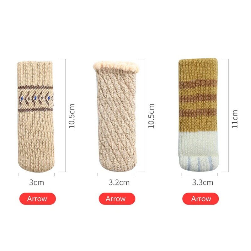 4/16 Pieces Table Foot Cover Mute Non-slip Mat Household Mat Table and Chair Foot Pad Foot Cover Cat Claw Knitted Socks