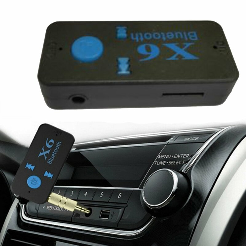 Car Handsfree Call Music Adapter X6 Audio Receiver Car Audio 3.5mm Adapter Pluggable Stereo TF Card Portable Walkman