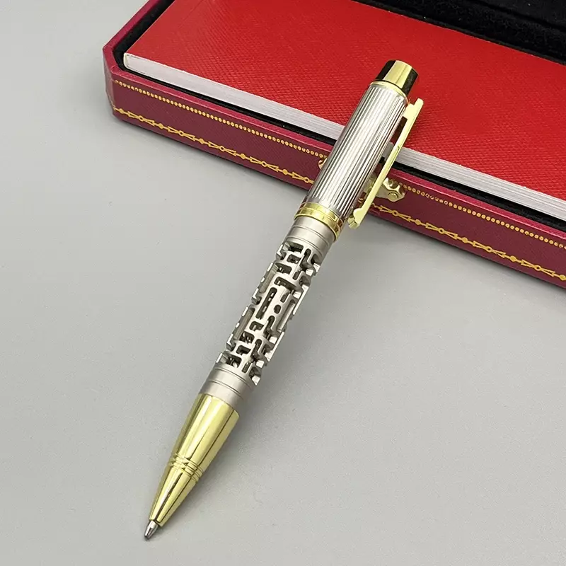 Ts ct-أقلام حبر جاف معدنية كلاسيكية ، تصميم أجوف ، كتابة القرطاسية