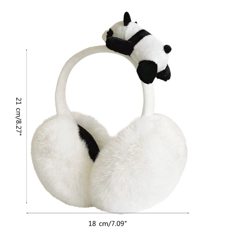 Protetores auriculares pelúcia Panda para mulheres e crianças todas as idades Protetores auriculares ar livre 449B