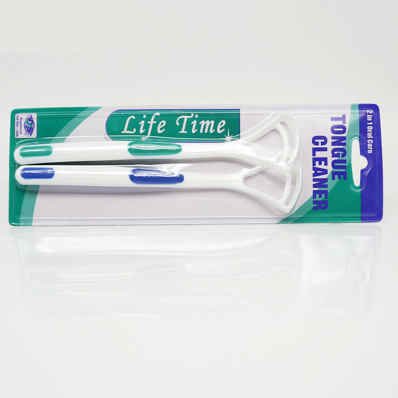Moda nuovo 2 pz lingua detergente alito cattivo nuovo caldo via raschietto spazzola manico in silice igiene orale cura dentale pulizia