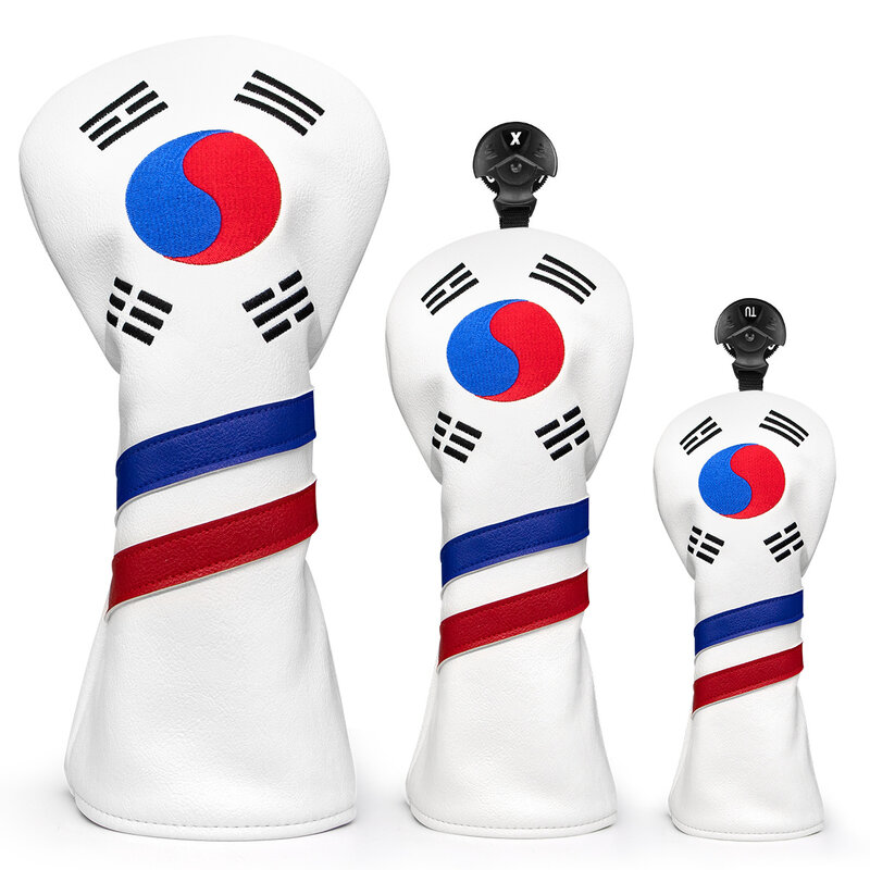 Coreano patriotismo Estilo Golf Head Set, Iron Putter Set, Posicionamento Vara Set, Wood Set