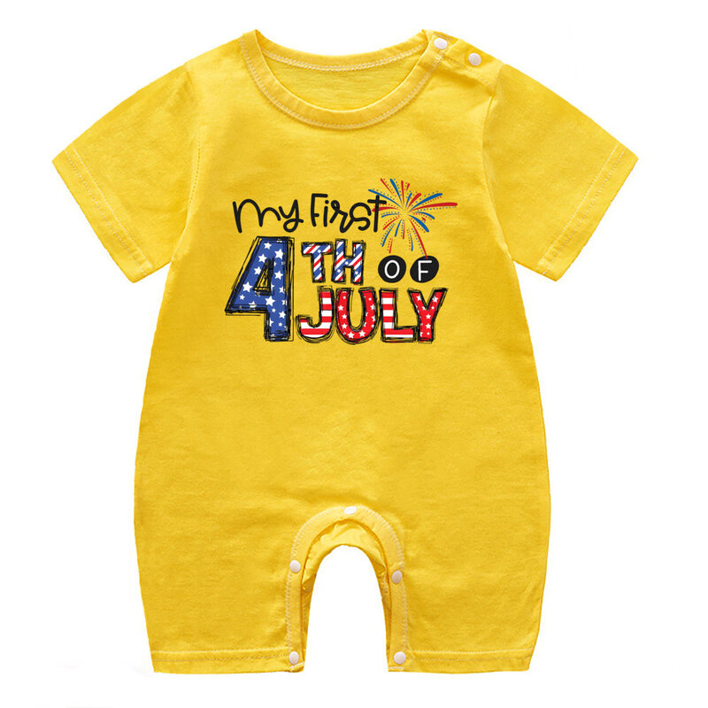 新生児用半袖ロンパース,ベビージャンプスーツ,最初の4番目の水玉模様,ラウンドネック,最初のギフト