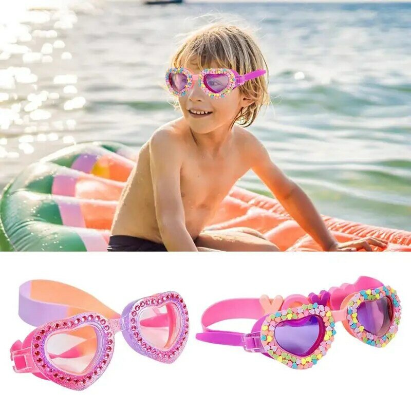 Waterproof Children's Swimming Goggles Anti-fog Goggle Heart UV Fogging Proof Swim Training Glasses For Children Kids Diving 수경