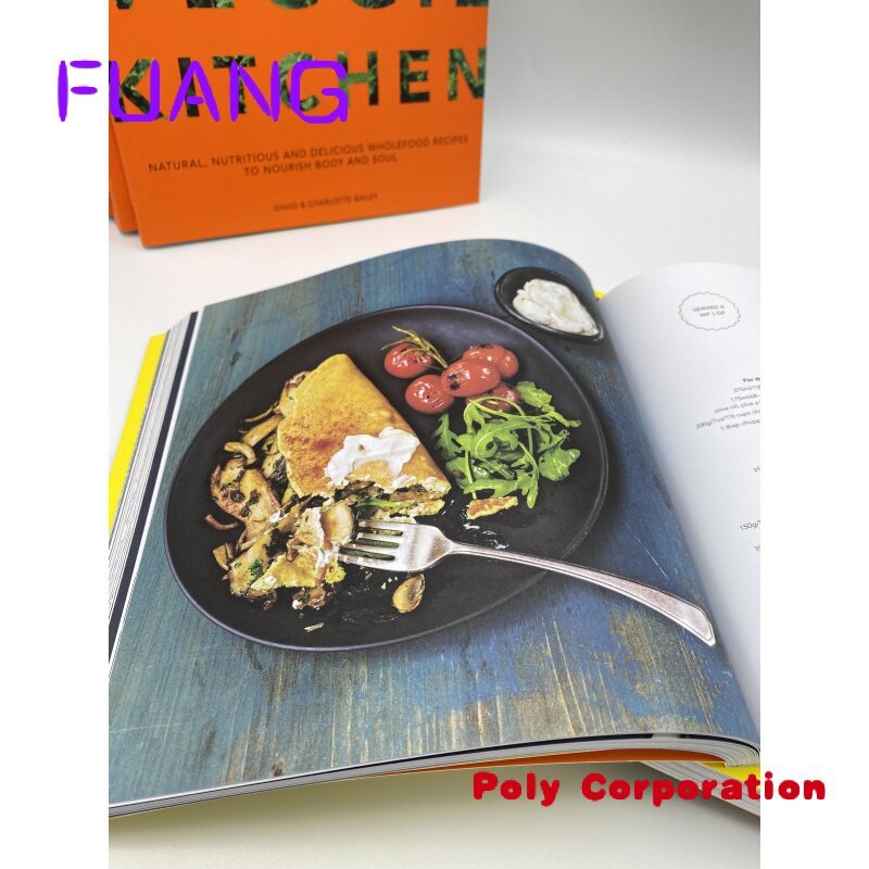 Custom  China Factory high quality hardcover recipe cooking books printing  cheap printing colorful thick menu catalog books
